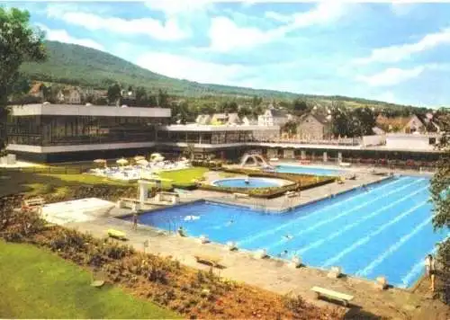 Ansichtskarte, Bad Neuenahr, Frei- und Hallenschwimmbad, um 1974