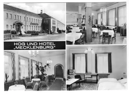 AK, Eggesin Kr. Ueckermünde, HOG und Hotel "Mecklenburg", vier Abb., 1973