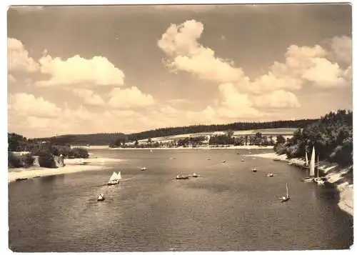 AK, Malter Kr. Dippoldiswalde, Malter-Talsperre, Totale, 1960