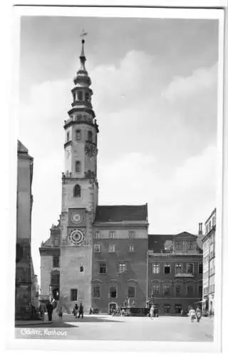 Ansichtskarte, Görlitz, Rathaus, 1954