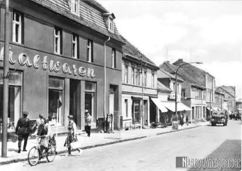 Ansichtskarte, Zehdenick Mark, Karl-Marx-Str., belebt, 1970