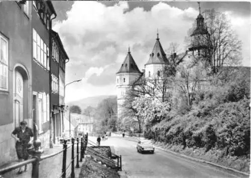 Ansichtskarte, Schleusingen Thür., An der Bertholdsburg, 1970