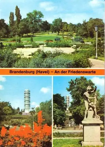 AK, Brandenburg Havel, An der Friedenswarte, drei Abb., 1978