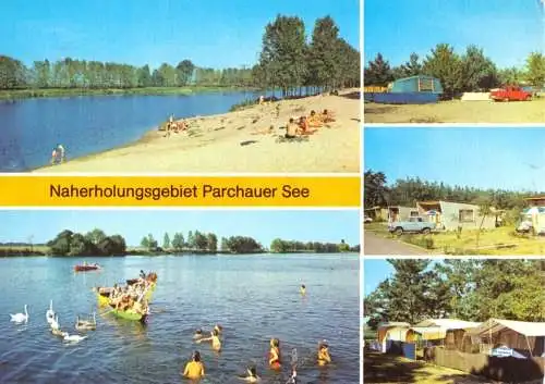 Ansichtskarte, Burg bei Magdeburg, OT Parchau, Naherholungsgebiet Parchauer See, 1985