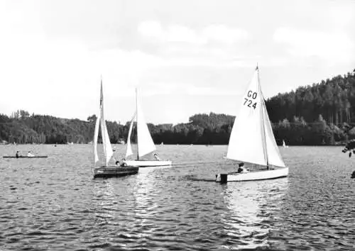 AK, Kriebstein, Talsperre, Segelboote, 1965