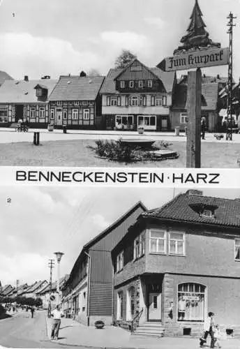 AK, Beneckenstein Harz, zwei Straßenpartien, 1978