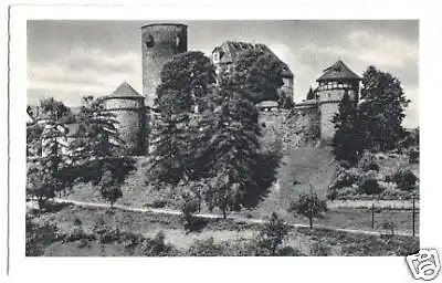 Ansichtskarte, Hotel "Burg Trendelburg", Kr. Hofgeismar, 1956