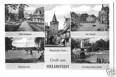 Ansichtskarte, Helmstedt, fünf Abb., 1954