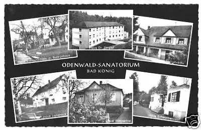 Ansichtskarte, Bad König, sechs Abb., Odenwald-Sanatorium, 1965
