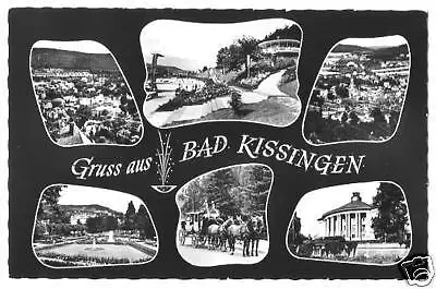 Ansichtskarte, Bad Kissingen, sechs Abb., ca. 1960