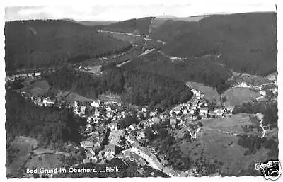 Ansichtskarte, Bad Grund, Harz, Luftbildansicht, 1961