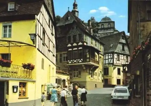 Ansichtskarte, Beilstein Mosel, Strasse mit Fachwerkhäusern, 1979