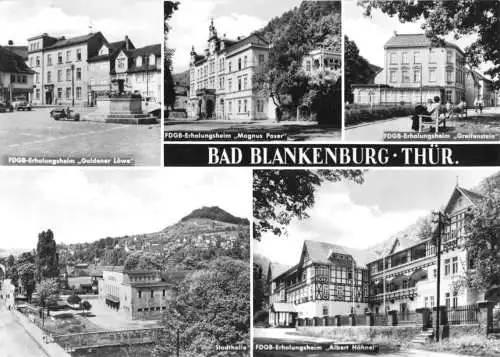 Ansichtskarte, Bad Blankenburg Thür., fünf Abb., 1968
