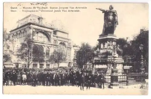 Ansichtskarte, Gand, Gent, Marche du Vendredi, 1914