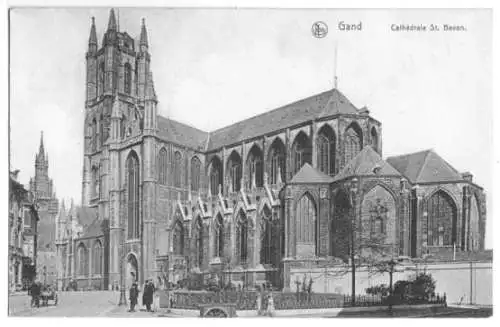 Ansichtskarte, Gand, Gent, Cathédrale St. Bavon, 1914