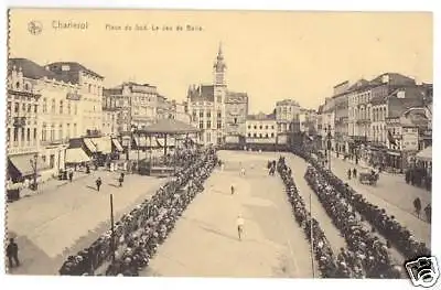 AK, Charleroi, Place de Sud. Le Jeu de Balle, 1918