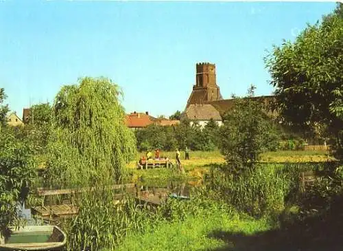 Ansichtskarte, Beeskow, An der Kleinen Spree, 1986