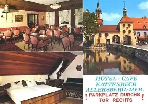 Ansichtskarte, Allersberg Mfr., Hotel - Café Kattenbeck, ca. 1970