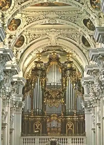 Ansichtskarte, Passau, Dom St. Stephan, Orgel, ca. 1976