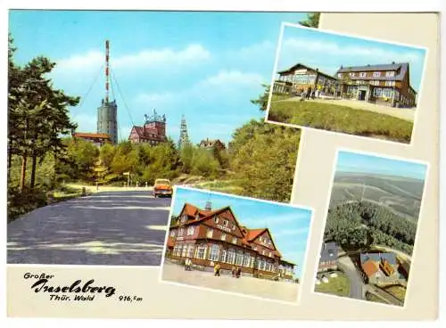 Ansichtskarte, Brotterode Thür. Wald, Großer Inselsberg, vier Abb, gestaltet, 1967