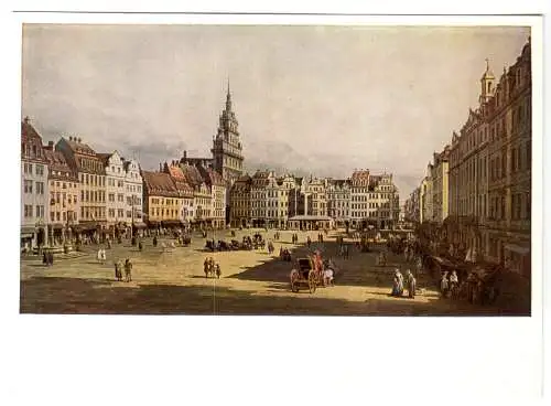 Ansichtskarte, Dresden, Der Altmarkt zu Dresden, nach einem Gemälde von Canaletto, 1969