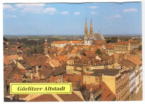 AK, Görlitz, Teilansicht der Altstadt, um 1992