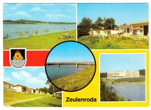 Ansichtskarte, Zeulenroda, fünf Abb., gestaltet, 1985