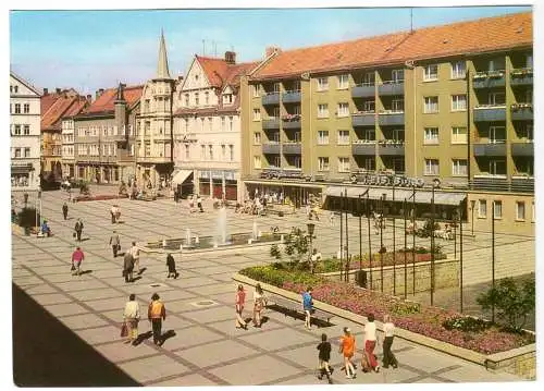 Ansichtskarte, Gotha, Neumarkt, belebt, 1978