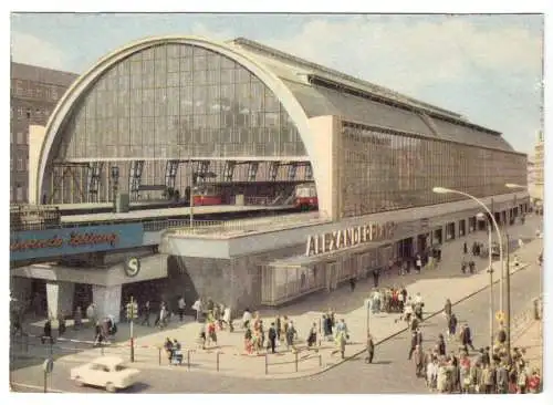 Ansichtskarte, Berlin Mitte, Bahnhof Alexanderplatz, 1966