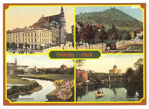 Ansichtskarte, Görlitz, Görlitz - einst, vier Abb., um 1993