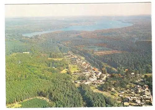 AK, Eichhorst Kr. Eberswalde, Luftbildtotale mit Schorfheide, um 1992