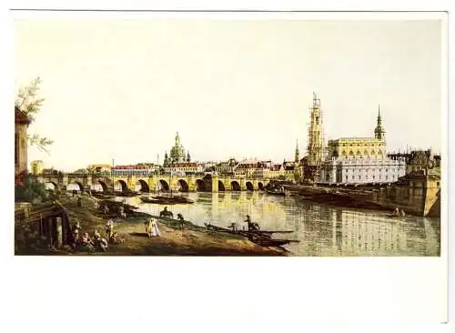 Ansichtskarte, Dresden, Dresden vom rechten Ufer, nach einem Gemälde von Canaletto, 1969