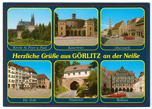 Ansichtskarte, Görlitz, sechs Abb., um 1991