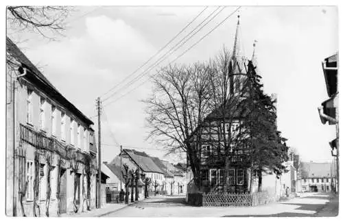 Ansichtskarte, Lieberose Kr. Beeskow, Straßenpartie, 1960