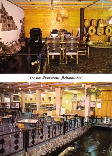 AK, Gühlen-Glienicke Kr. Neuruppin, OT Boltenmühle, Gaststätte, Gasträume, 1983