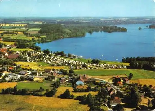 Ansichtskarte, Dersau am Großen Plöner See, Luftbildansicht, Campingplatz, um 1978