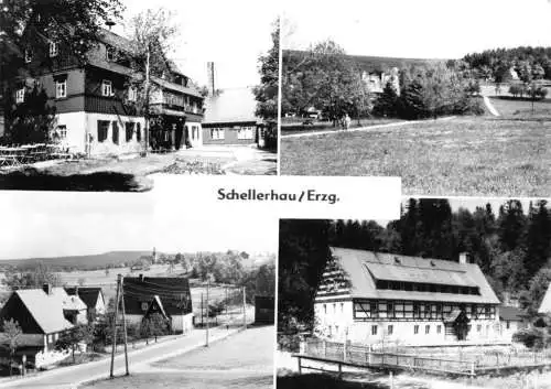 Ansichtskarte, Schellerhau Erzgeb., vier Abb., 1966