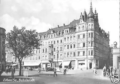 AK, Löbau, Bahnhofstr., belebt, 1961