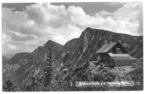 Ansichtskarte, Goisern, Goisererhütte gegen den Kalmberg, ca. 1960