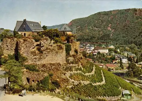 Ansichtskarte, Bad Münster am Stein - Ebernburg, Burg, um 1970