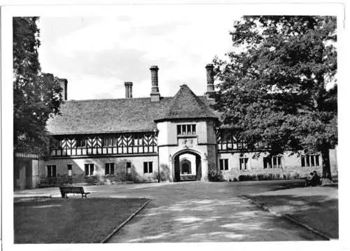 AK, Potsdam, Neuer Garten, Schloß Cecilienhof, Teilansicht, 1957