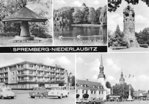 Ansichtskarte, Spremberg Ndl., fünf Abb., 1972