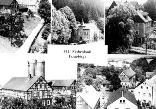 Ansichtskarte, Röthenbach Erzgeb., fünf Abb., 1974