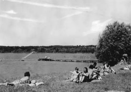 AK, Lychen, Strandbad belebt, 1975