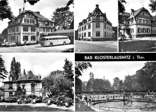 Ansichtskarte, Bad Klosterlausitz, fünf Abb., u.a. Freibad, 1971