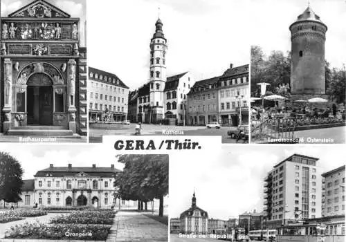 AK, Gera Thür., fünf Abb., 1973