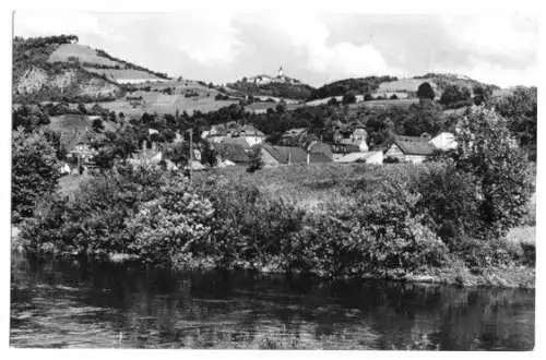 Ansichtskarte, Kahla, Bl. v. d. Saale zur Leuchtenburg, 1963