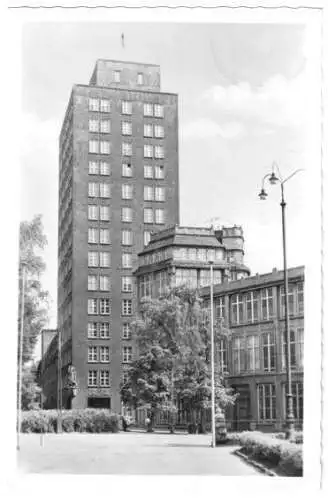 Ansichtskarte, Jena, Zeiss-Hochhaus, 1958