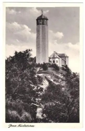 Ansichtskarte, Jena, Fuchsturm, 1952