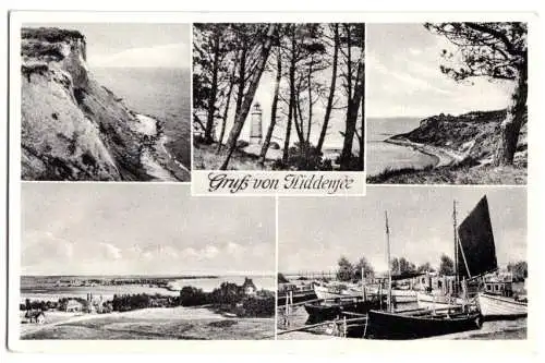 Ansichtskarte, Insel Hiddensee, fünf Abb., 1959